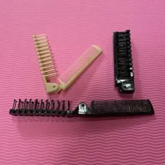 <新品>未使用品>ミニヘアブラシ&コームセット 3点