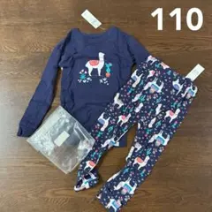 GAP ギャップ　女の子　アルパカ　ラマ　プリント パジャマ 長袖　110