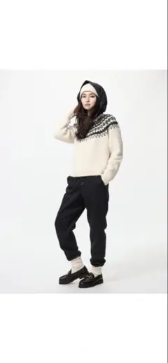 ユニクロ　ヒートテックボアスウェットパンツ　レディース　Lサイズ　黒