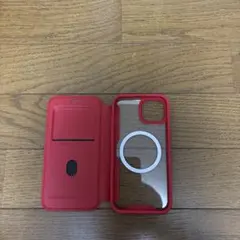 iPhone14用 赤い手帳型ケース