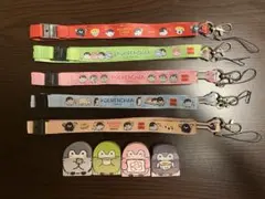 コウペンちゃん なか卯 ストラップ 5本セット　消しゴムのおまけ付き