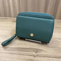 【美品】BARCOS バルコス 二つ折り財布 蛇腹式財布 グリーン