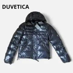タグ付き✨DUVETICAダウンジャケット フード付き　ブルーネイビー44