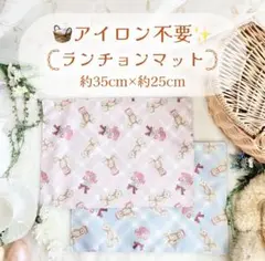 【アイロン不要】【速乾】35×25 くま かわいい オシャレ ランチョンマット