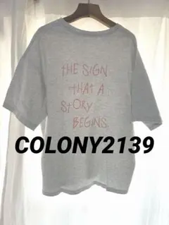 COLONY2139 Tシャツ グレー ピンク ゆったり Tシャツ 半袖のサムネイル