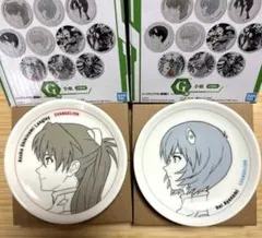 エヴァンゲリオン一番くじ　小皿　アスカ　レイ