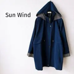【サンウインド】ライトアウター フーデッド 4L ブルーネイビー 羽織り 大きい