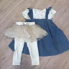 petit main ワンピース　チュール　レギンス　セット　80サイズ