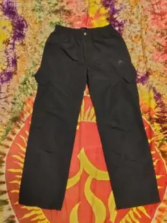 adidas 立体カーゴパンツ 黒 M