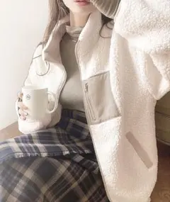 ビックシルエットボアブルゾン