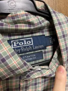 Ralph Lauren ラルフローレン チェックシャツ グリーン パープル S