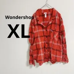 美品✨Wondershop 【XL】赤 チェック柄 長袖シャツ