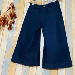 【GU】ジーユー　ハーフパンツ　キュロット　短パン　ワイドレッグ　L