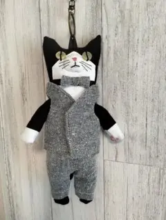 猫(ハチワレ)ぬいぐるみ　キーホルダー