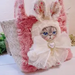 コヤンイサムチョン♡新作♡薔薇ファー×インド刺繍ルミちゃんのキューブトートバッグ