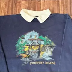 90s アメリカ製　襟付き　USA製　ビンテージ　アメリカ輸入　アメリカ古着