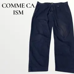 コムサイムズ メンズ カジュアルパンツ リネン混 ネイビー 無地 L相当