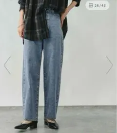 新品タグ付！グローバルワーク GOODデニムストレートパンツ/498392 M