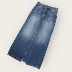 H&M デニム カジュアル ナチュラル ストリート ロングスカート タイトライン