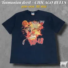 90s00sタスマニアンデビル×シカゴブルズ　プリントTシャツ　表記XL
