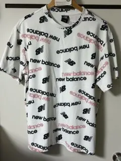 New Balance 総柄ロゴ Tシャツ ホワイト Lのサムネイル
