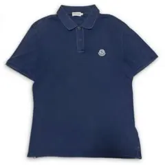 モンクレール MONCLER ポロシャツ L ブルー 美品 ロゴワッペン国内正規 中古・古着通販】MONCLER (モンクレール) ポロシャツ ブルー サイズ:M
