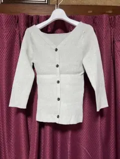 アプワイザーリッシェ　Vネック 五分袖 ニット M