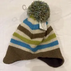 ストライプデザイン ニット帽 44-46cm