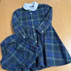 Ralph Lauren ワンピース 12M グリーン系チェック