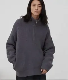 HALF ZIP AZE KNIT