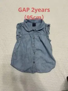 GAP デニムノースリーブシャツ 女の子95cm