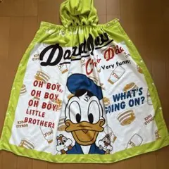 未使用　ディズニー　ドナルド　チップとデール　ラップタオル　大判　フード付き