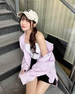 rady ストライプオーバーシャツ　ピンク　残り1のサムネイル