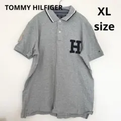 TOMMY HILFIGER グレー ポロシャツ XL メンズ