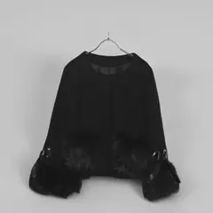 FENNEL フェンネル フェイクファー ショート ノーカラー コート