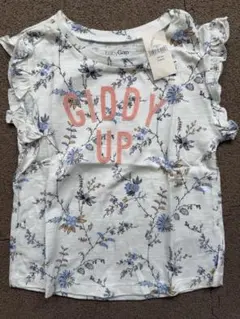 【新品タグ付き】babyGap 花柄 フリル袖Tシャツ 100cmのサムネイル