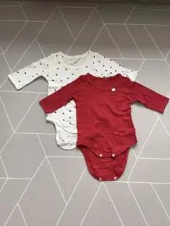 西松屋　長袖ロンパース２枚セット 80cm