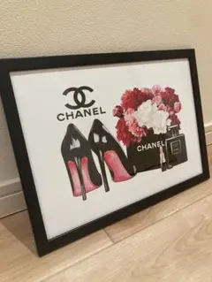 インテリア　アートポスター　A 4ブラックフレーム付き