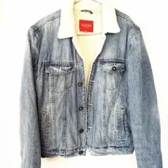 GUESS ゲス Y2K ボア 切り替え デニム トラッカー ジャケット