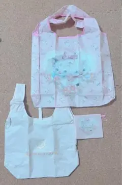 新品未使用　2点セット　エコバッグ　Maison de FLEUR ピンク　ねこ