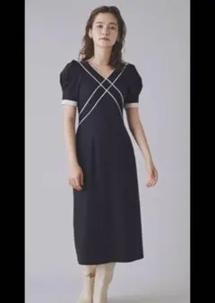 リリーブラウン クロスデザインマーメイドワンピース ロングワンピース SS