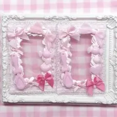 硬質ケース トレカケース ホイップデコ ピンク リボン 量産型