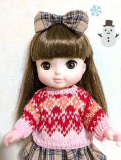 メルちゃん、ソランちゃんの手編みのセーター