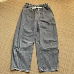 ウエストゴム バレルレッグジーンズ Lサイズのサムネイル