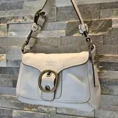 美品　COACH　コーチ　ソーホー　ワンショルダー バッグ　レザー　ホワイト