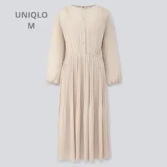 ユニクロ　洗えるプリーツワンピース　入学式　結婚式　発表会　セレモニー　M