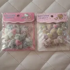 ハローキティ COTTON PUFFY シール 2点セット　コットンパフィ