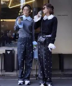 Gypsohila Garden Relaxy Pants ネイビー36 - メルカリ