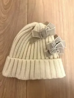 BeBe リボン付きニット帽 M48-52
