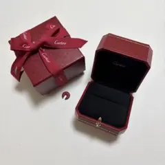 美品　カルティエ　リングケース　空箱　指輪入れ　リボン付き　現行品